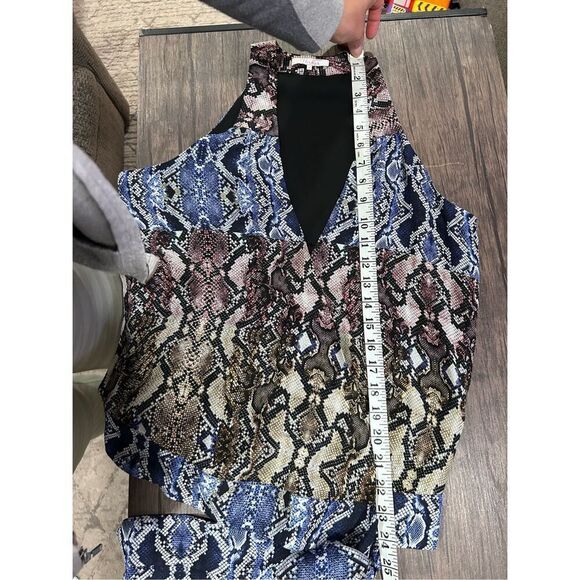 Parker Snake Print Kenna Sleeveless Wrap Front Top Multicolor Size Small - Picture 15 of 16